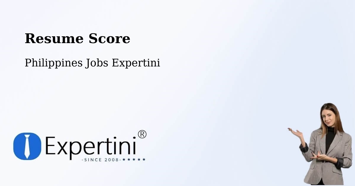 Resume Score & Job Description Match Tool – Maputi - Philippines Jobs Expertini